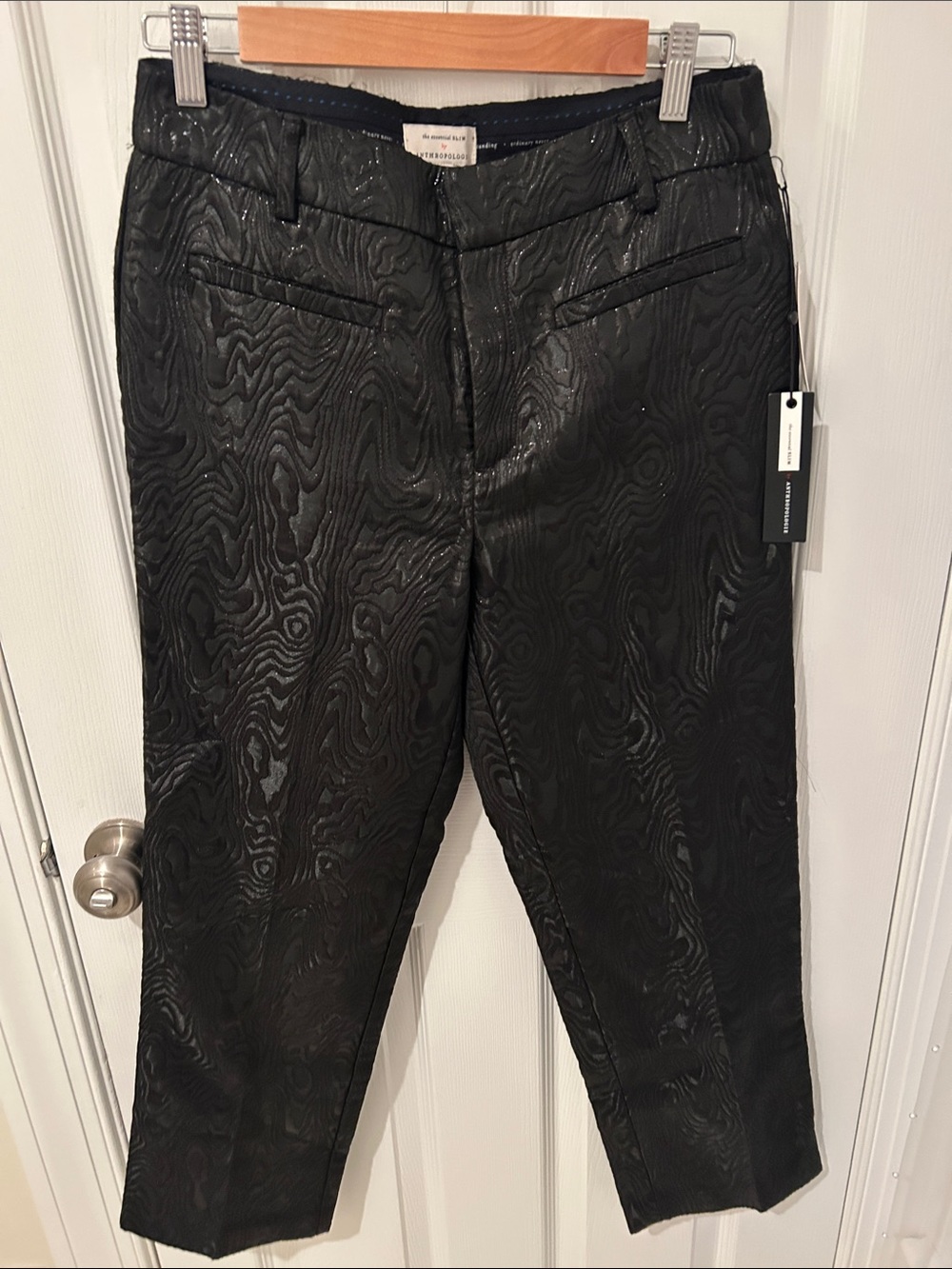 Anthropologie Black Textured Women's Pants